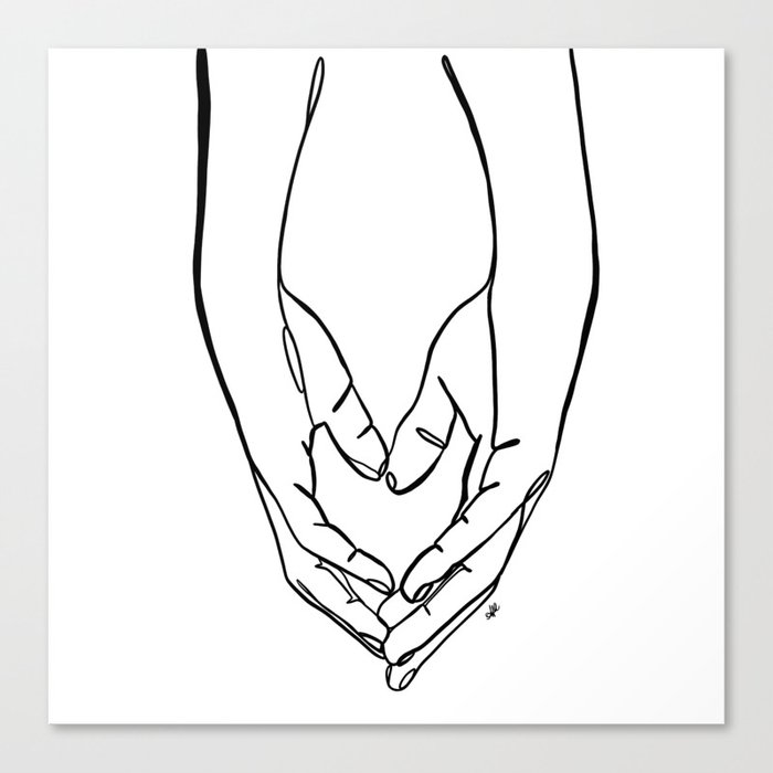 Holding our Heart in our Hands Canvas Print