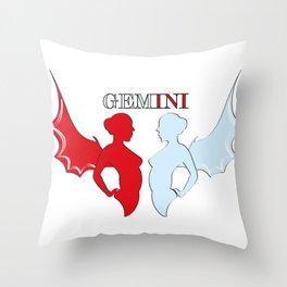 Gemini Throw Pillow