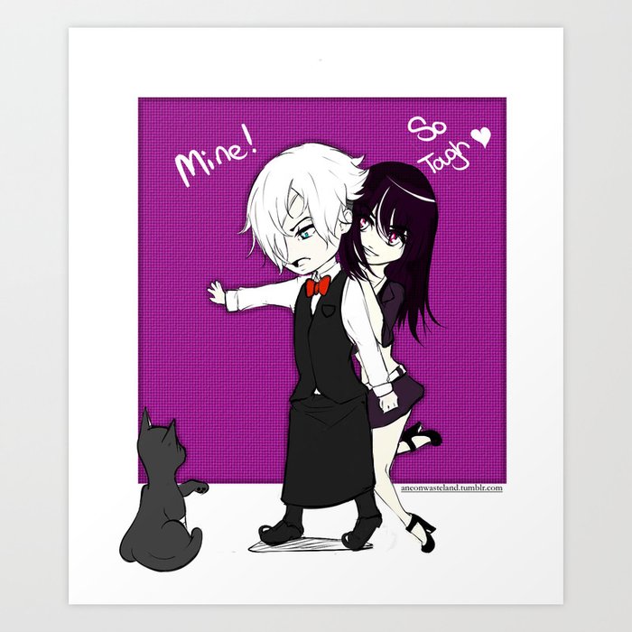 Death Parade Decim & Chiyuki  Art Board Print for Sale by marie670