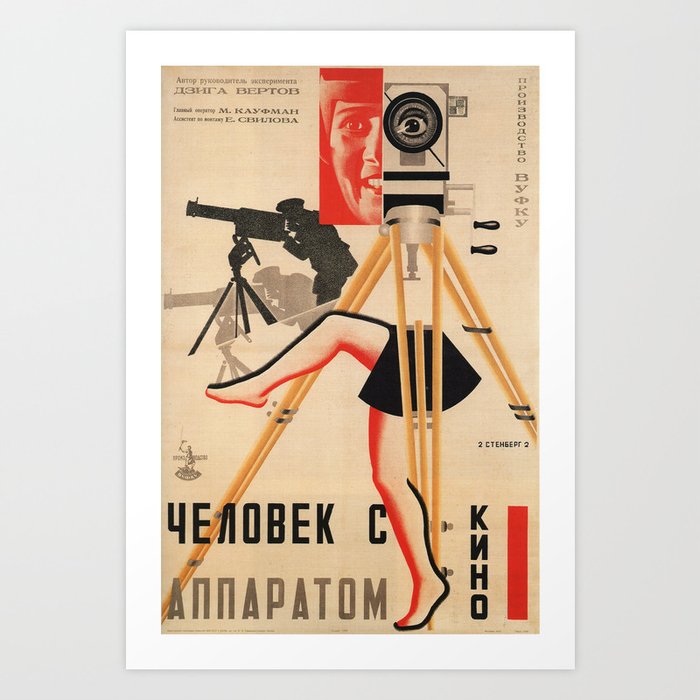 The Man With The Movie Camera - Russian Avant Garde Movie Poster Art Print