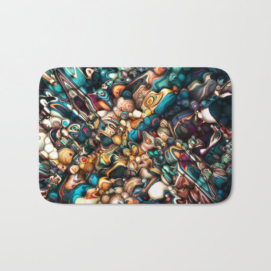 Abstract Texture And Colors Bath Mat
