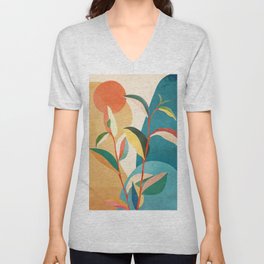 Colorful Branching Out 16 V Neck T Shirt