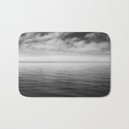 PC3 Bath Mat | Sea, Black and White, Nature, Ocean, Pacific, Ripples, Seacape, Photo, Motherearth, Fineartphotography 