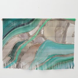 Emerald green and taupe marble Wall Hanging