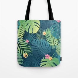 Tropical Jungle Background Design Tote Bag