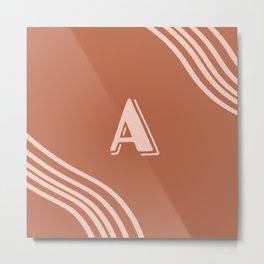 Letter 'A' Stationery Metal Print
