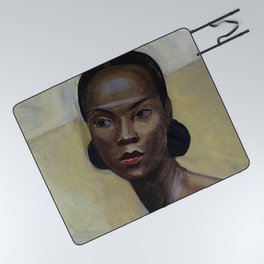 African American Masterpiece 'Portrait of a Black Woman' by Sergey Sudeikin  Picnic Blanket