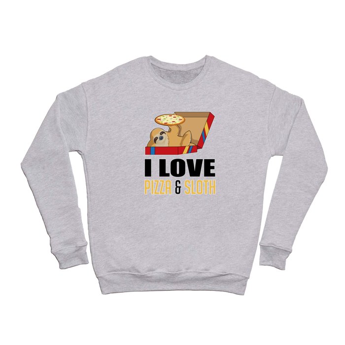 Fast Food Burger Sloth Funny Pizza Eat Foodie Gift Crewneck Sweatshirt
