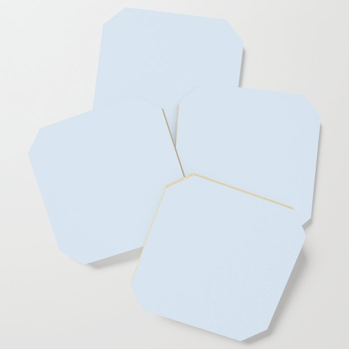 AZUREISH WHITE SOLID COLOR. Paceful Blue Coaster
