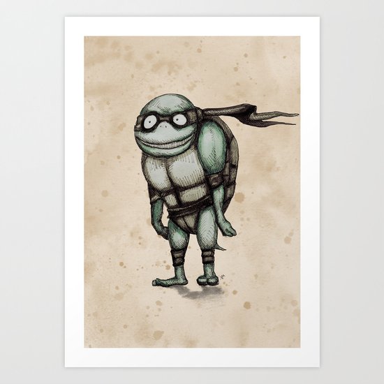 Teenage Mutant Burton Turtle Art Print