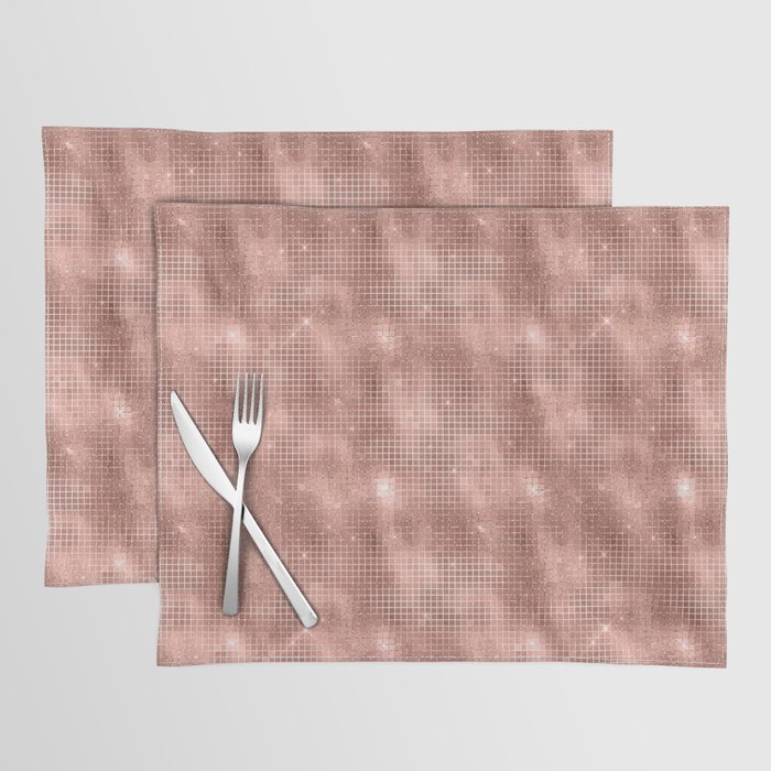 Luxury Rose Gold Sparkle Pattern Placemat