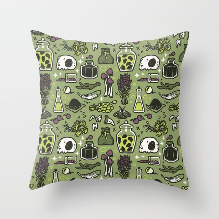 Wicked Apothecary Throw Pillow