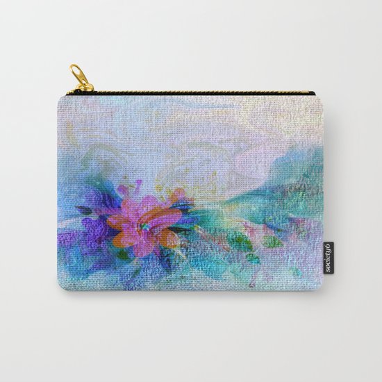 Soft Shaded Floral Abstract Carry-All Pouch