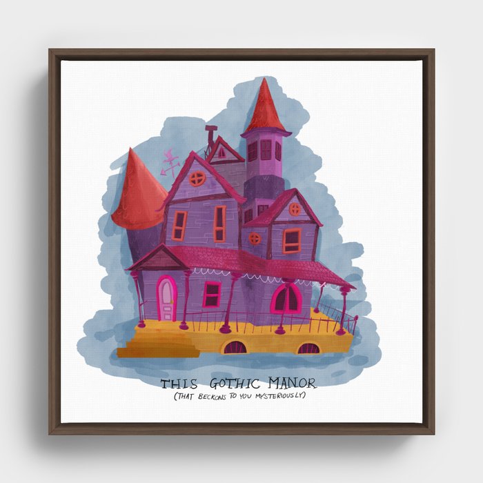 This Gothic Manor Framed Canvas