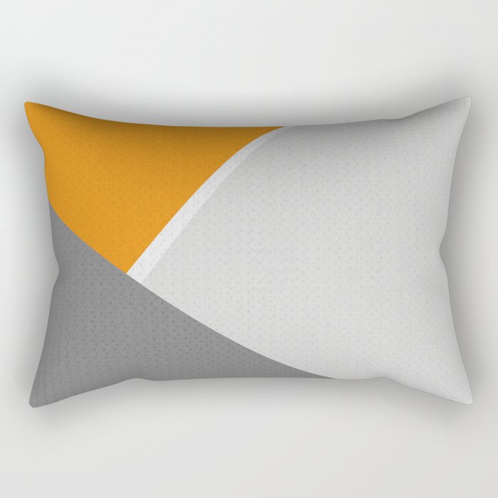 Orange And Gray Rectangular Pillow