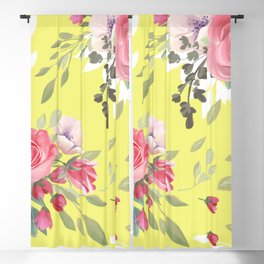 Bright Floral French Country Blackout Curtain