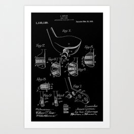 Golf Club Blueprint Patent Art Print