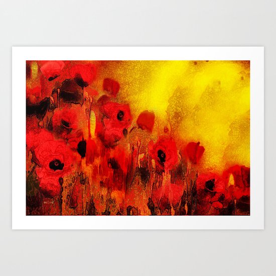 FLOWERS - Poppy reverie Art Print