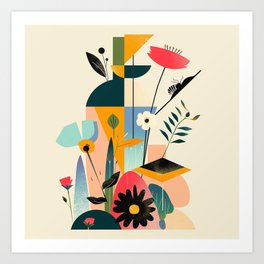 Bauhaus Floral #12 Art Print