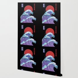 Big Wave Vaporwave Aesthetic 80s Anime Fashion Streetwear Wallpaper