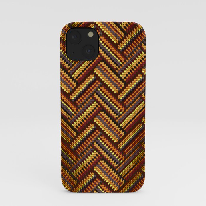 Knitted Textured Pattern Yellow iPhone Case