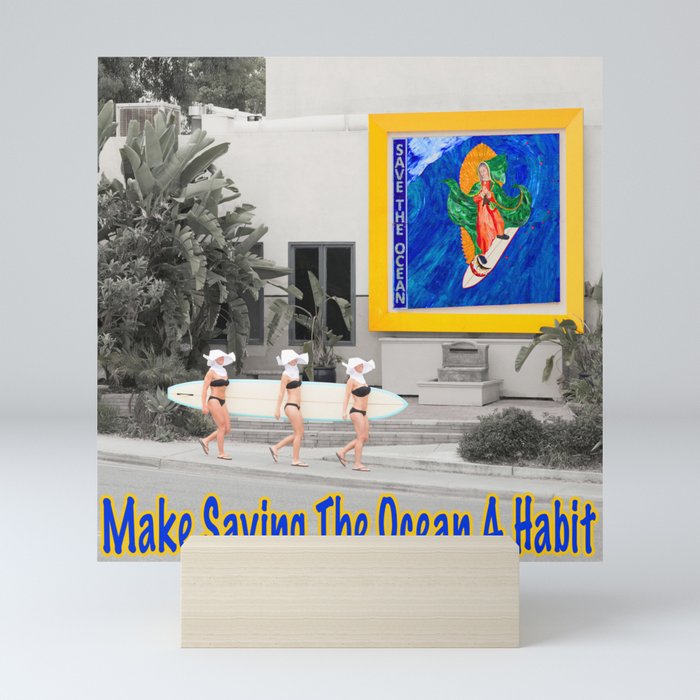 "Make Saving The Ocean A Habit" Mini Art Print
