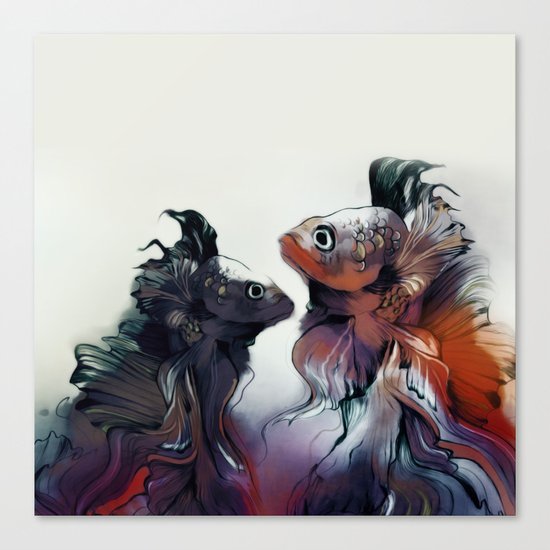 I am a fish and you ;) Canvas Print