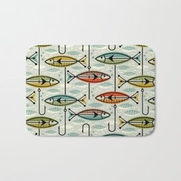 Vintage Color Block Fish Bath Mat