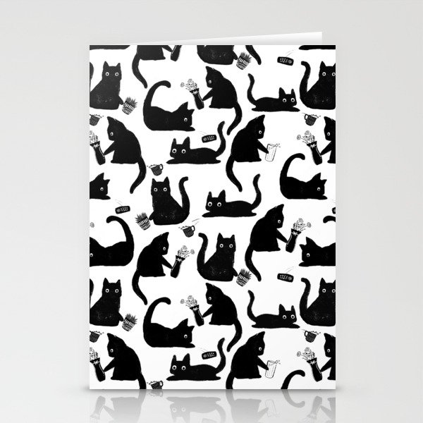 Bad Cats Knocking Stuff Over Stationery Cards