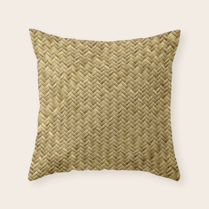 Basket Weaving Throw Pillow by Textures Society6