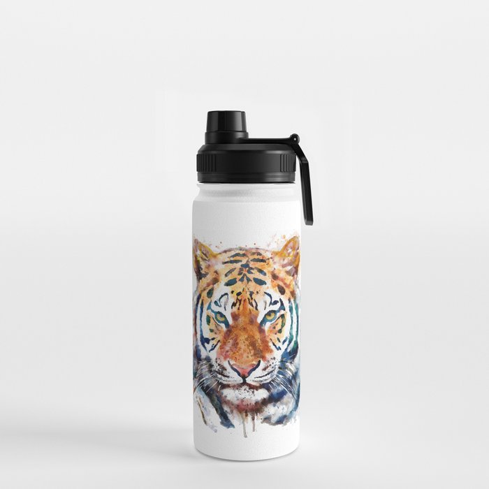 Tiger Head watercolor Water Bottle