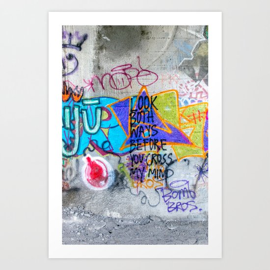 Look Both Ways Art Print