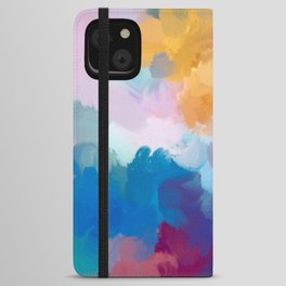 New Beginnings In Full Color | Abstract Texture Color Design iPhone Wallet Case