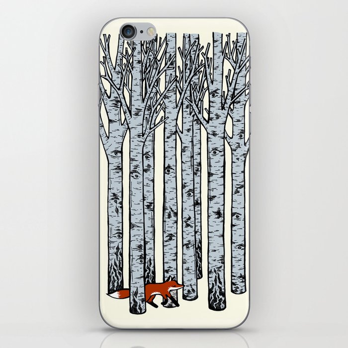 Fox in the Birches iPhone Skin