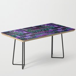 purple teal vibrant ink marks hand-drawn collection Coffee Table