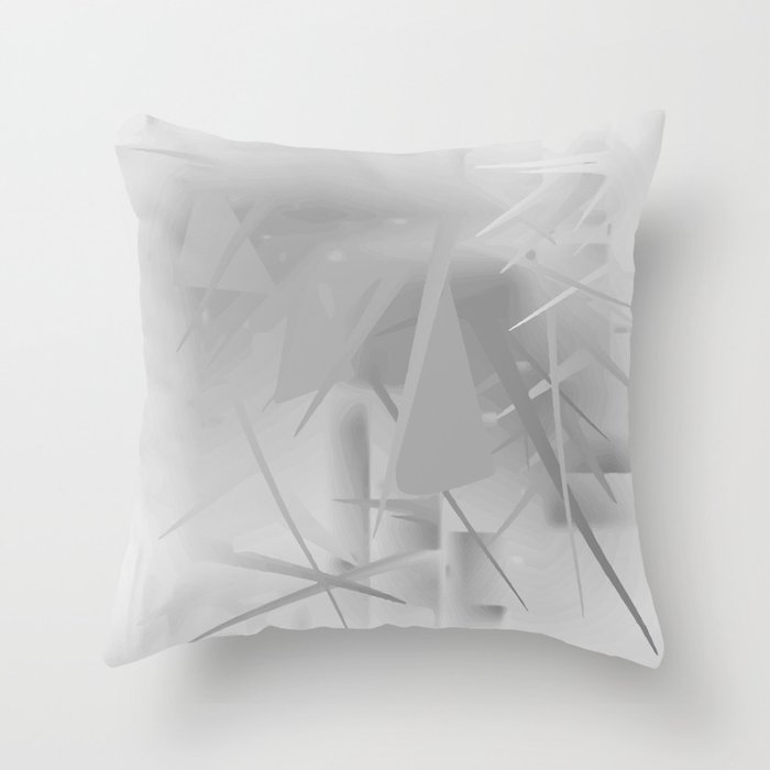 Abstract, minimal, pale-grey, light-grey, grey, gray, pale-grey. Throw Pillow