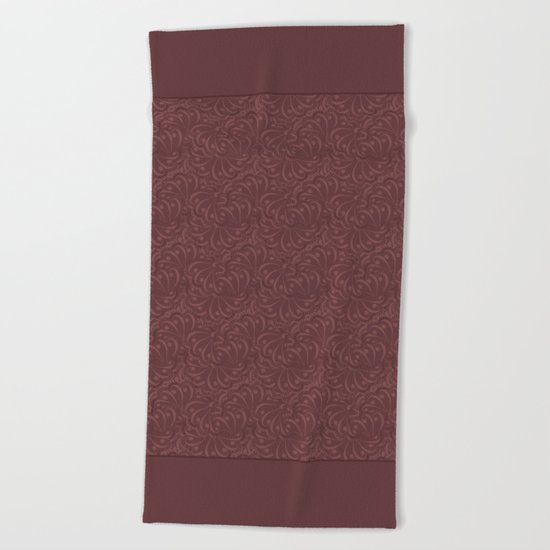 Warm , chocolate brown solid pattern . Chocolate . Beach Towel