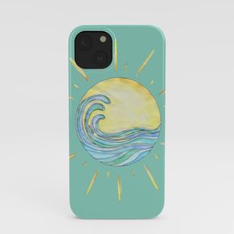 Sun Wave Aqua  iPhone Case