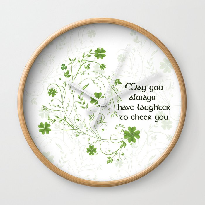 St. Patrick's Day Irish Blessing Wall Clock