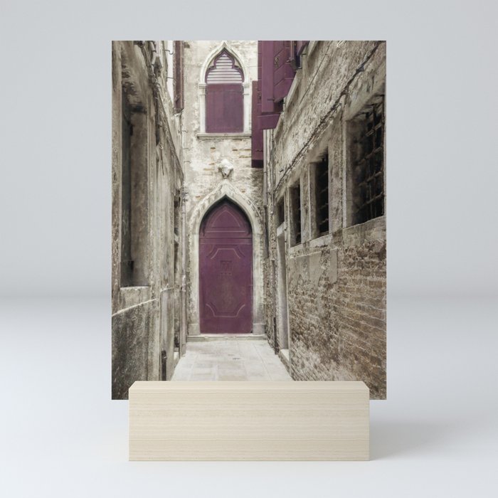 Plum Door - Venice, Italy Mini Art Print