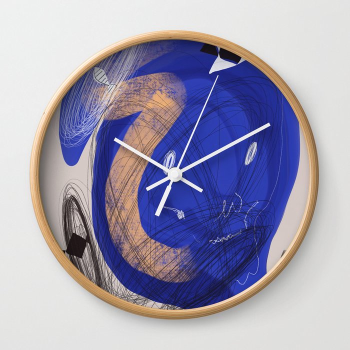 Blue celestial Wall Clock
