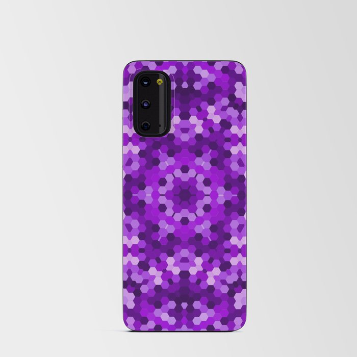Purple Kaleidoscope Hexagons Android Card Case