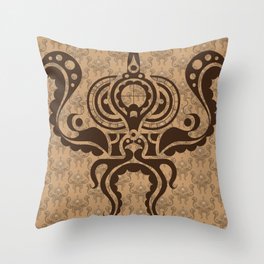 Victorian Octopus Throw Pillow
