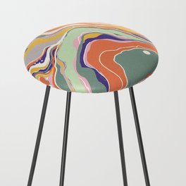 Retro marble #1 Counter Stool