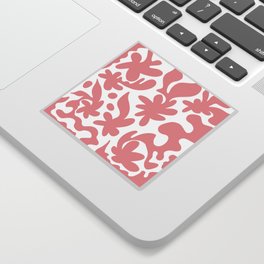 Swirly Pink Flowers Sticker