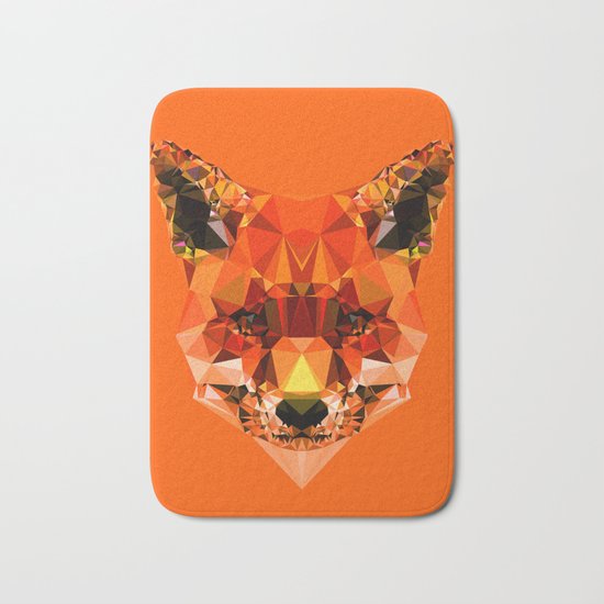 Geometric Fox Bath Mat