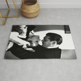 Clark Gable Romantic Retro Vintage Art Rug