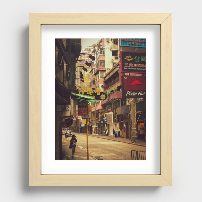 Kowloon Street Recessed Framed Print