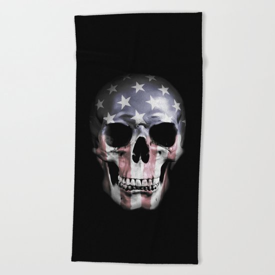 American Skull Beach Towel