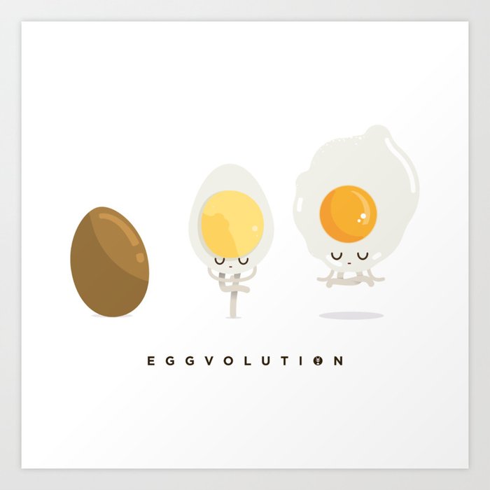 Eggvolution Art Print